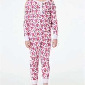 roller rabbit long sleeve pink monkey pajamas